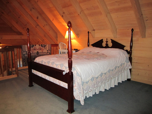 Cable TV, Hot tub, trash pick up, Two queen-size beds includes linens, bathroom shower/tub & two sinks, hairdryer, towels & wash clothes, kitchen includes range, refrigerator, microwave, toaster, coffeemaker | Highland Glade Cabin Rentals | Gatlinburg, TN